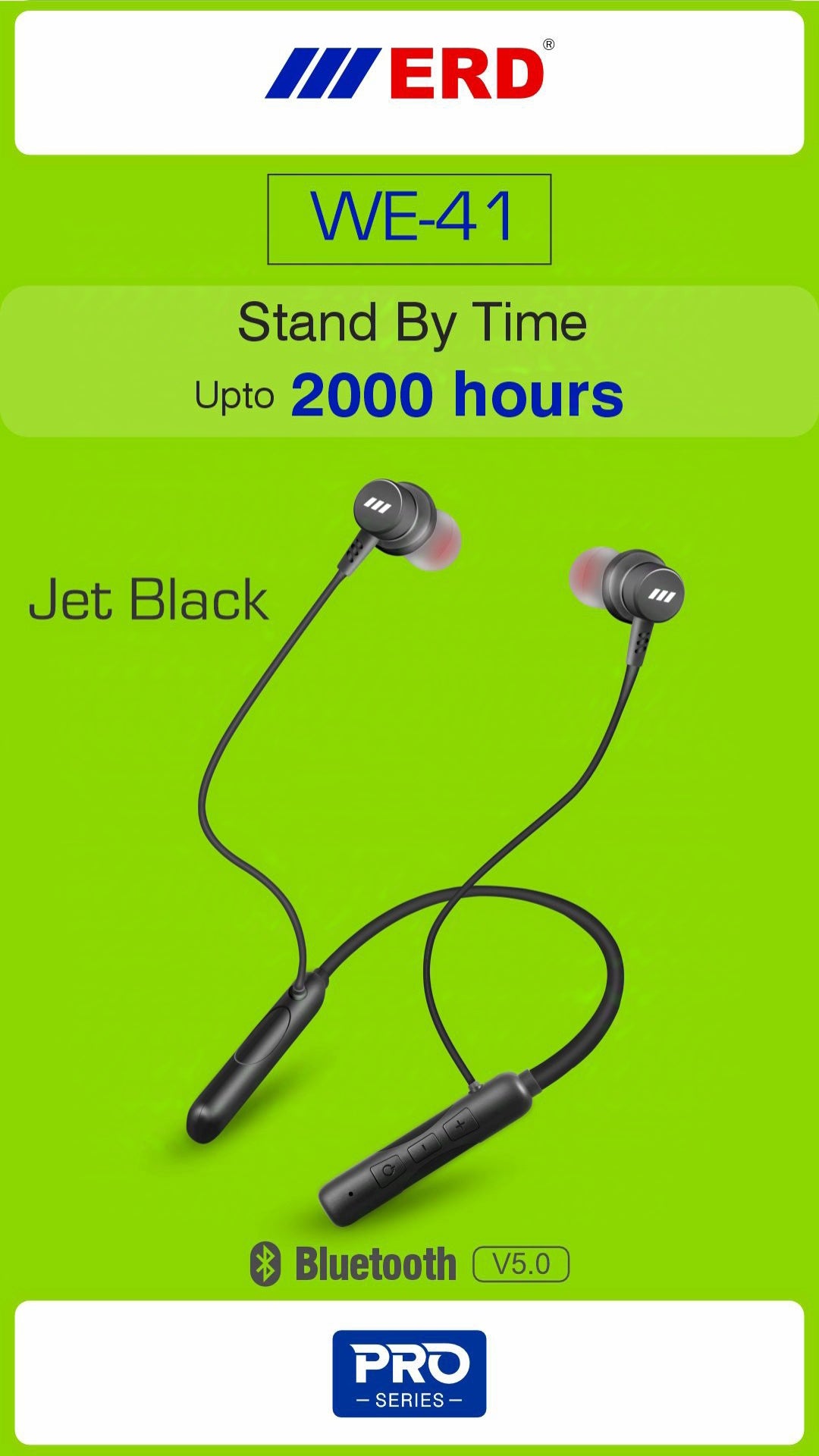 ERD WE-41 PRO – Waterproof Bluetooth Earphones for Android & iPhone