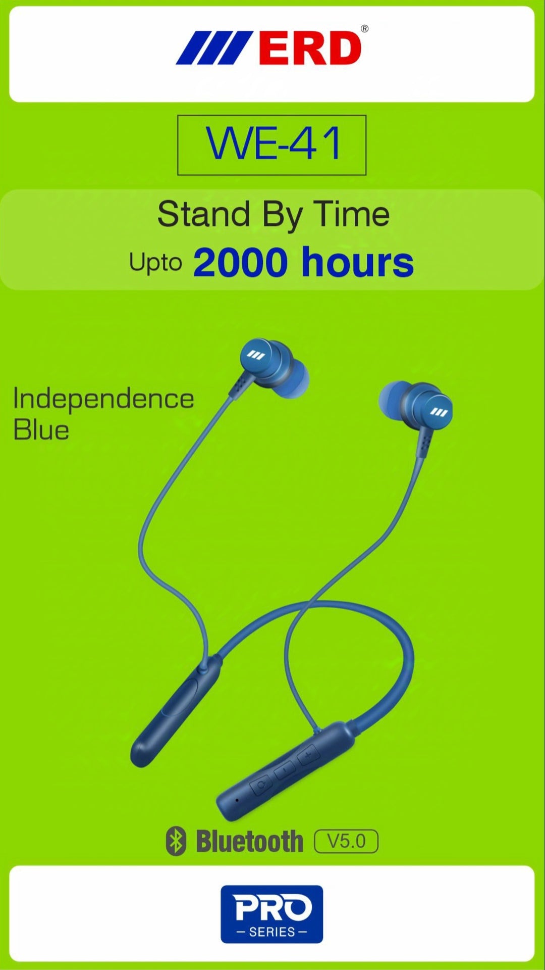 ERD WE-41 PRO – Waterproof Bluetooth Earphones for Android & iPhone