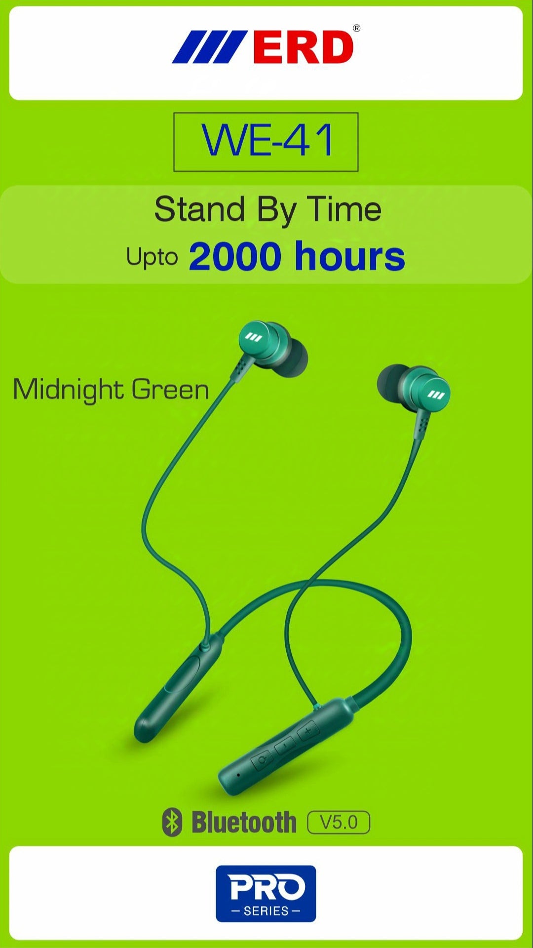 ERD WE-41 PRO – Waterproof Bluetooth Earphones for Android & iPhone