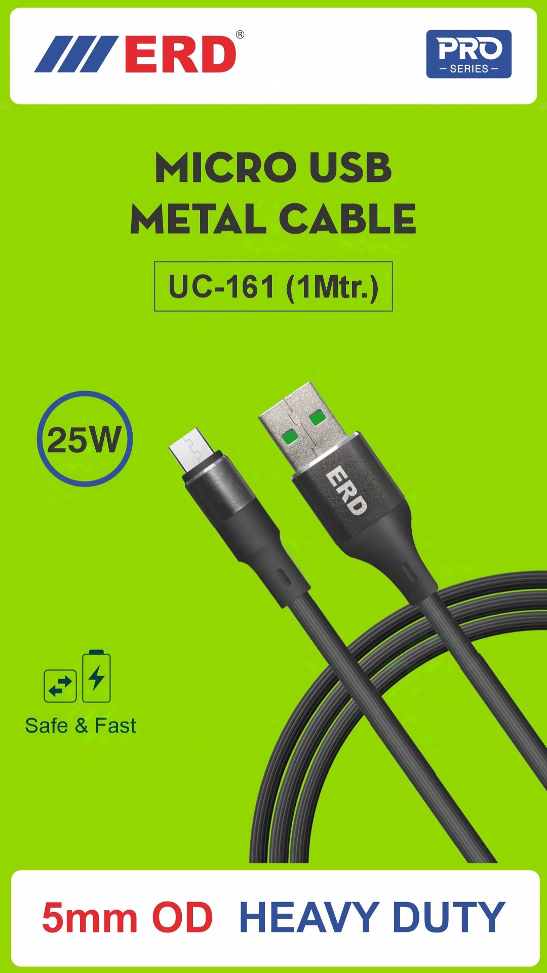 MICRO USB METAL DATA CABLE