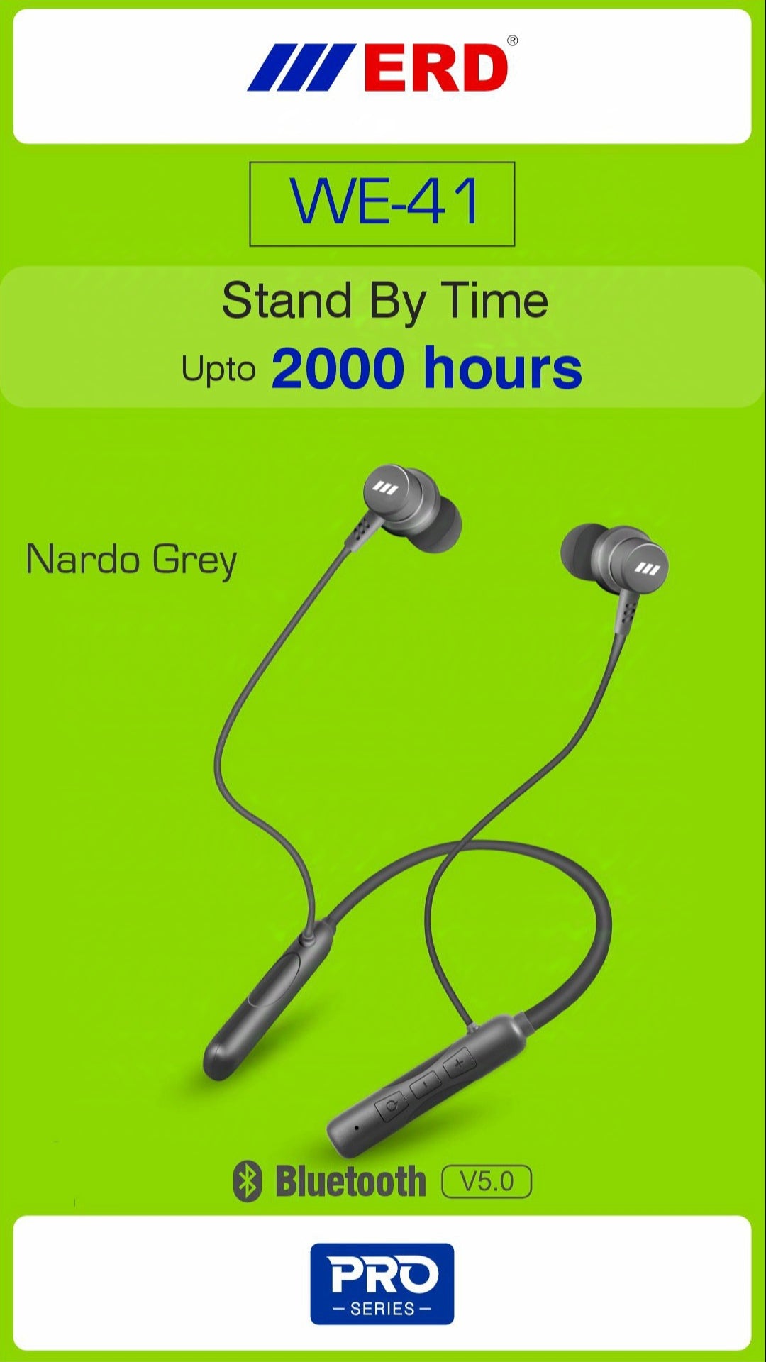 ERD WE-41 PRO – Waterproof Bluetooth Earphones for Android & iPhone